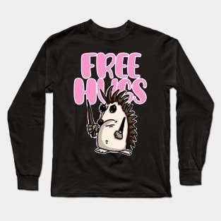 Cute Hedgehog Free Hugs Funny Long Sleeve T-Shirt